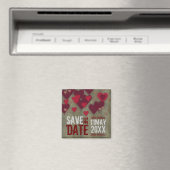Grunge Love Hearts v2 Save the Date Magnet (Insitu (Vaatwasser))