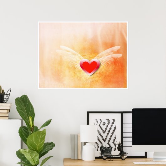 Grunge love poster (Thuiskantoor)