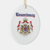 Grunge Luxemburgse wapenschild design Keramisch Ornament (Rechts)