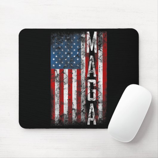  Grunge MAGA American Flag Lover Fun Gift Muismat (Met muis)