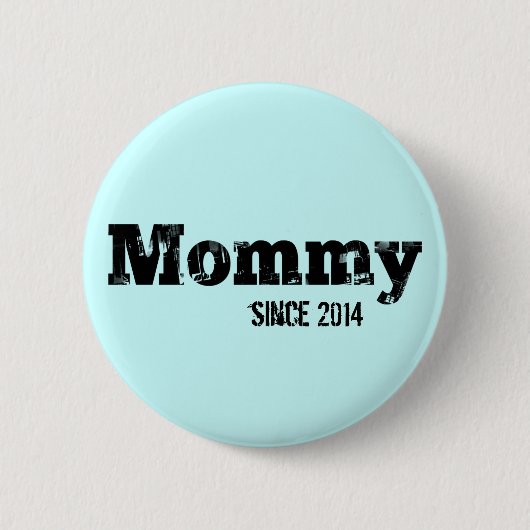 Grunge Mama Sinds 2014, Lichtblauw Ronde Button 5,7 Cm (Voorkant)