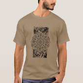 Grunge Mandalas Gray T-Shirt (Voorkant)