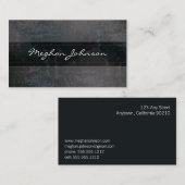 Grunge Marble Black Trendy Visitekaartje (Voorkant / Achterkant)