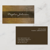 Grunge Marble Sepia Trendy Visitekaartje (Voorkant / Achterkant)