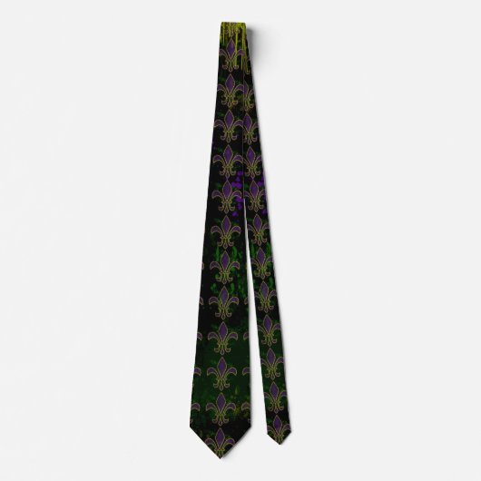 Grunge Mardi Gras halsdoek Stropdas (Voorkant)