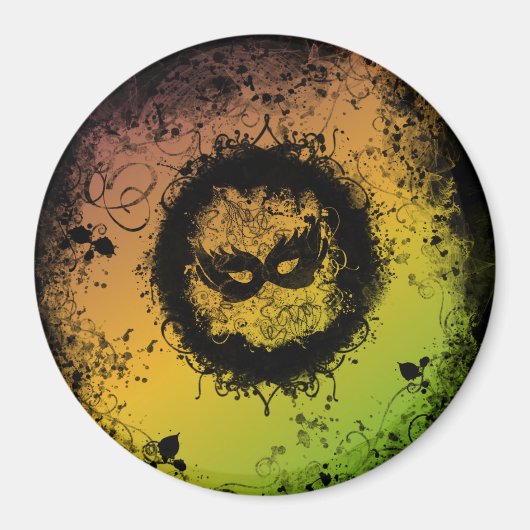 Grunge Mardi Gras Magneet (Voorkant)