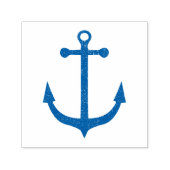 Grunge Marine Blauw Nautisch Anker Zelfinkt Stempe Zelfinktende Stempel (Design)