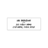 Grunge Marker Stijl Achternaam Retouradres Zelfinktende Stempel (Design)