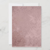 Grunge Maroon Damask huwelijksuitnodiging Kaart (Achterkant)