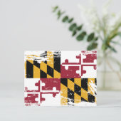 Grunge Maryland Flag Briefkaart (Staand voorkant)