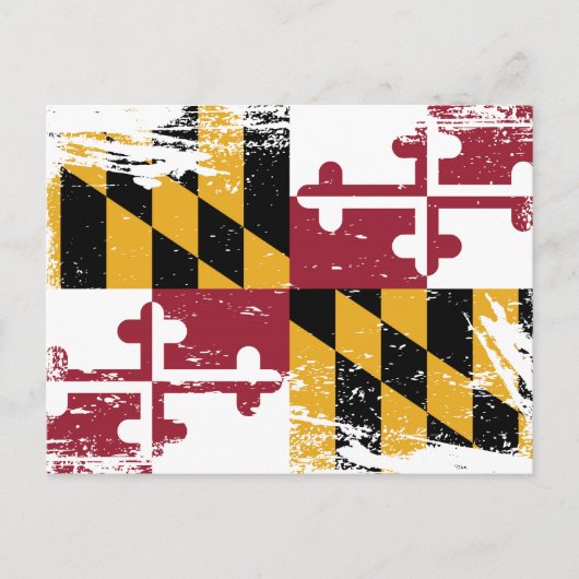 Grunge Maryland Flag Briefkaart (Voorkant)