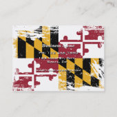 Grunge Maryland Flag Visitekaartje (Achterkant)