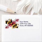 Grunge Maryland Vlag Etiket (Insitu)