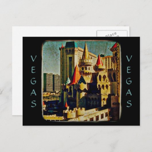 Grunge Medieval Castle Briefkaart (Voorkant / Achterkant)