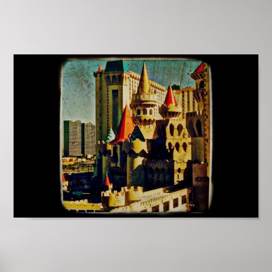 Grunge Medieval Castle Poster (Voorkant)