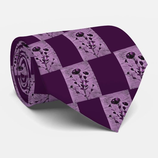 Grunge Medieval Flower Art Stropdas (Opgerold)