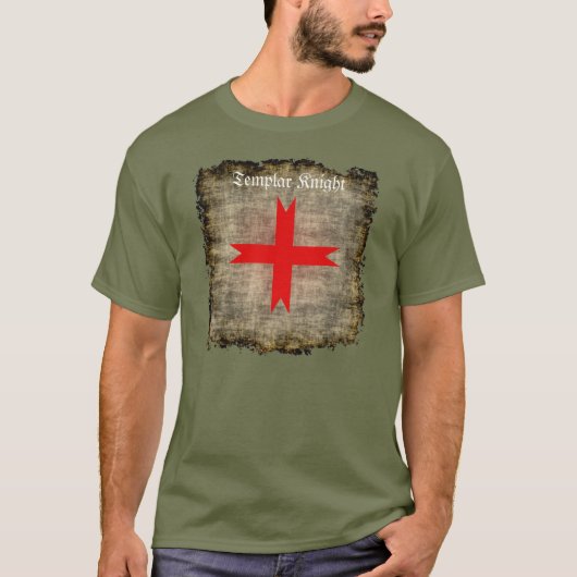 Grunge Medieval Kruis van de Knachten Templar T-shirt (Voorkant)