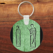 Grunge Medieval Statues Sleutelhanger (Voorkant)