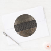 Grunge metal background ronde sticker (Envelop)