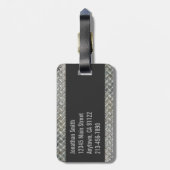 Grunge Metal Grate Bagagelabel (Achterkant verticaal)