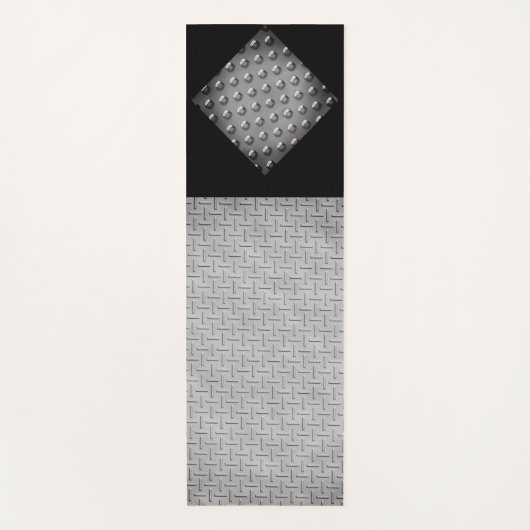 Grunge Metal Industrial Bord Style Yogamat (Voorkant)