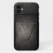 Grunge Metal Monogram Iphone Case (Achterkant)