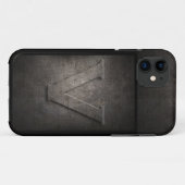 Grunge Metal Monogram Iphone Case (Achterkant (horizontaal))