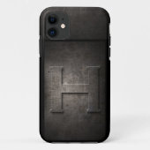 Grunge Metal Monogram Iphone Case (Achterkant)