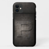 Grunge Metal Monogram Iphone Case (Achterkant)