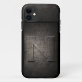 Grunge Metal Monogram Iphone Case (Achterkant)