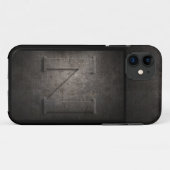 Grunge Metal Monogram Iphone Case (Achterkant (horizontaal))