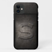 Grunge Metal Monogram Iphone Case (Achterkant)