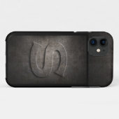 Grunge Metal Monogram Iphone Case (Achterkant (horizontaal))