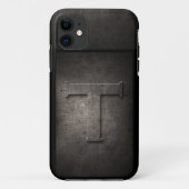 Grunge Metal Monogram Iphone Case (Achterkant)