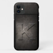 Grunge Metal Monogram Iphone Case (Achterkant)