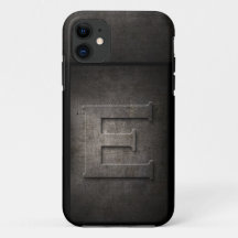 Grunge Metal Monogram Iphone Case voor hem