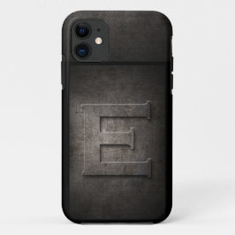 Grunge Metal Monogram Iphone Case voor hem