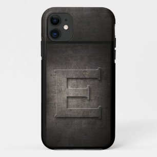Grunge Metal Monogram Iphone Case voor hem