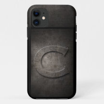 Grunge Metal Monogram Iphone Case voor hem