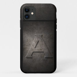 Grunge Metal Monogram voor zijn iPhone Case