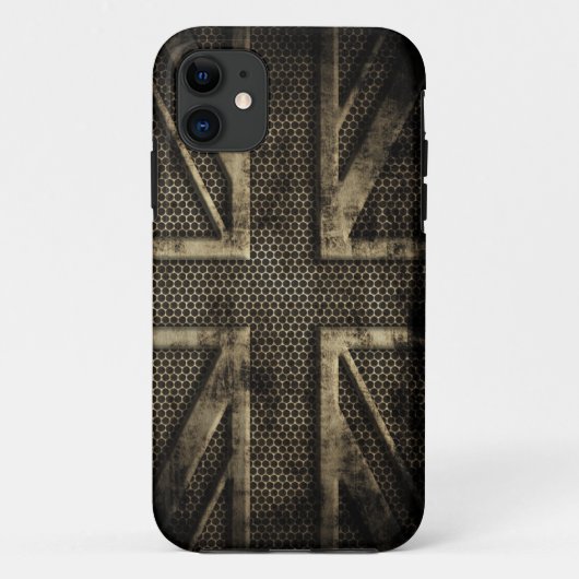 Grunge Metal Union Jack Case-Mate iPhone Case (Achterkant)