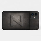 Grunge Metal Z Monogram Iphone Case (Achterkant (horizontaal))