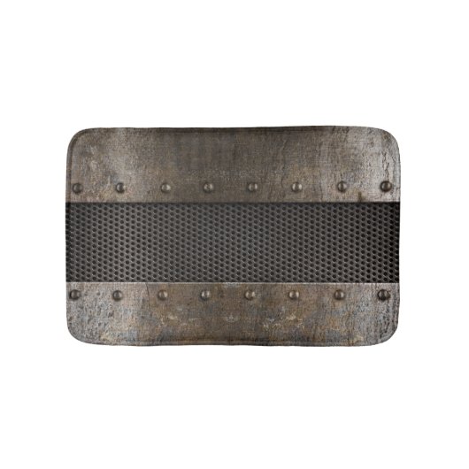 Grunge metalen achtergrond badmat (Voorkant)