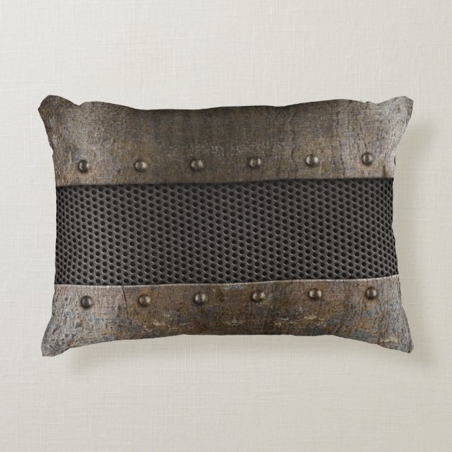 Grunge metalen achtergrond decoratief kussen (Voorkant)