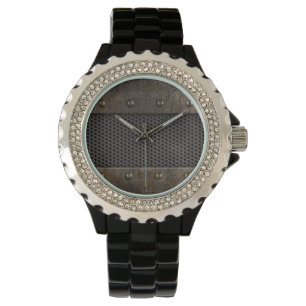 Grunge metalen achtergrond horloge