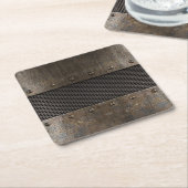 Grunge metalen achtergrond kartonnen onderzetters (Schuin)