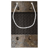 Grunge metalen achtergrond klein cadeauzakje (Achterkant)