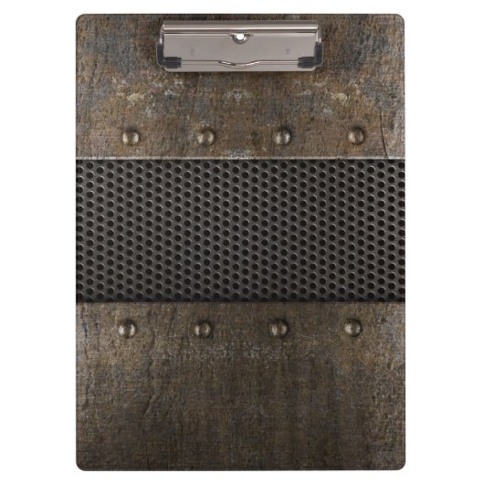 Grunge metalen achtergrond klembord (Voorkant)