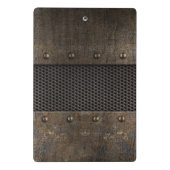 Grunge metalen achtergrond mini klembord (Achterkant)