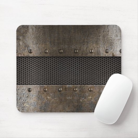 Grunge metalen achtergrond muismat (Met muis)